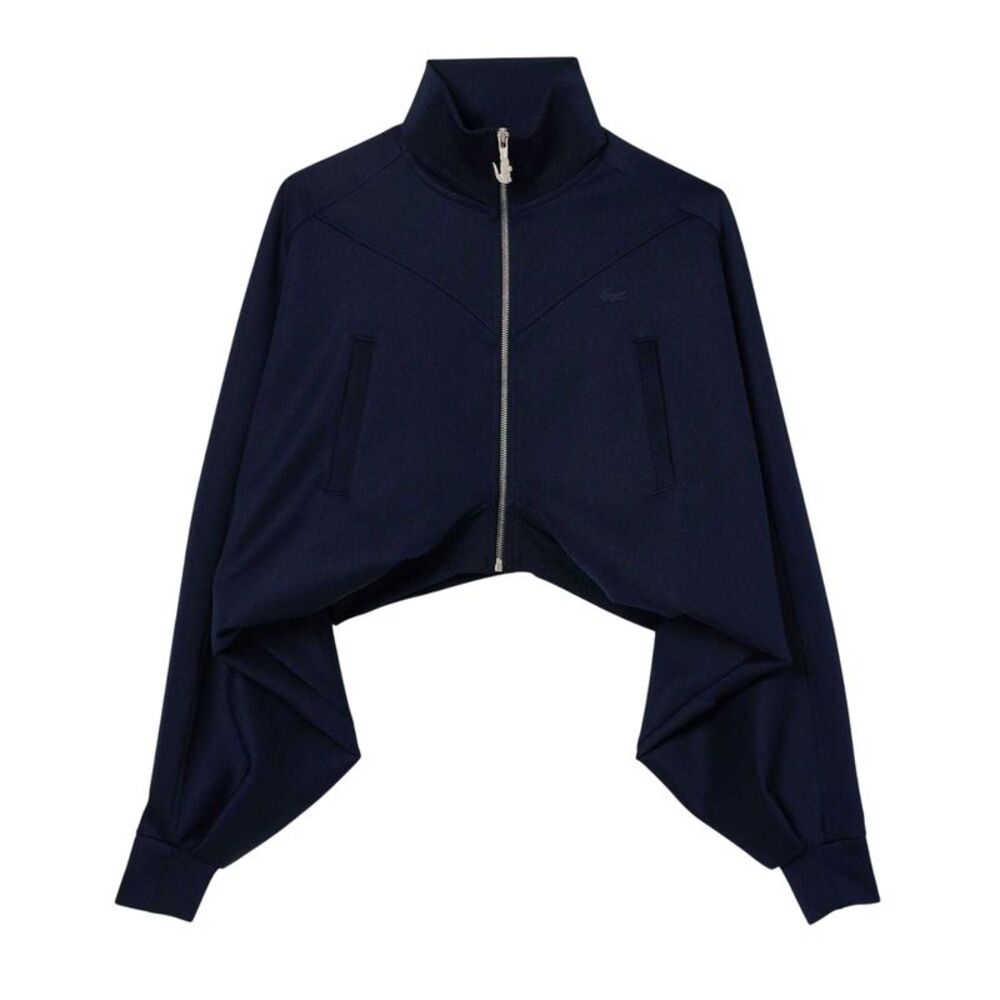 Lacoste Womens/Ladies Full Zip Crop Sweatshirt / Navy